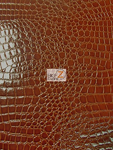 Vinyl Faux Fake Leather Pleather Embossed Shiny Alligator Fabric